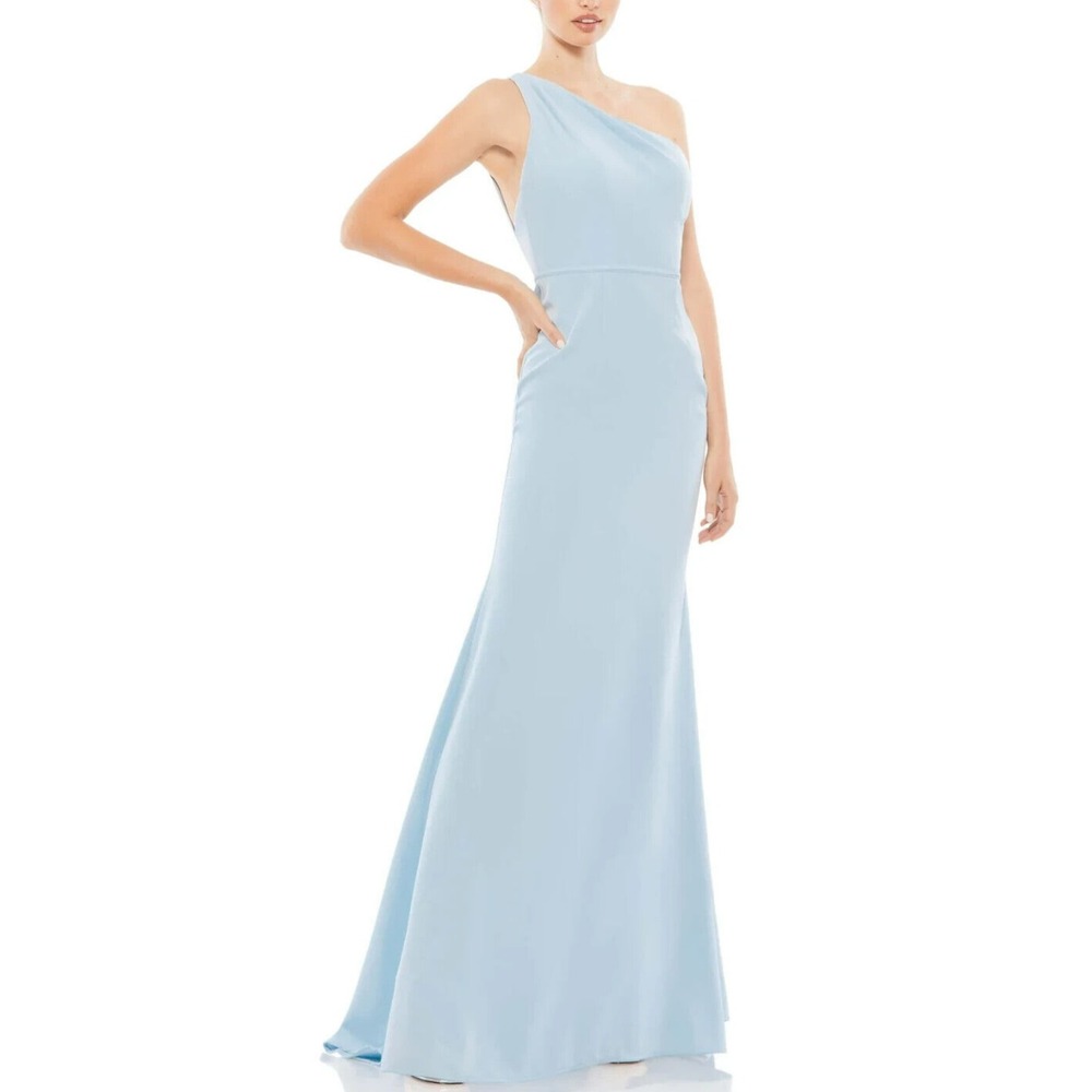 Mac Duggal 26266 Sleeveless One‎ Shoulder Gown Powder Blue Formal Evening Dress